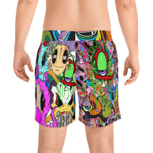 Load image into Gallery viewer, Men's Mid-Length Swim Shorts (AOP) c