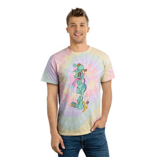 Load image into Gallery viewer, Spiral Tie-Dye Tee with Funky Design
