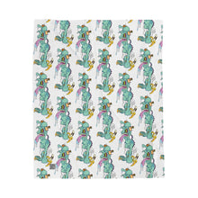 Load image into Gallery viewer, Whimsical Velveteen Plush Blanket featuring Playful Animals, Cozy Throw, Ideal Gift for Kids, Home Decor, Baby Shower, Nursery
