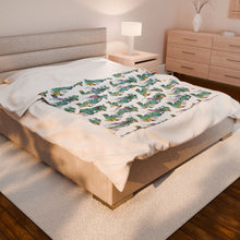 Load image into Gallery viewer, Whimsical Velveteen Plush Blanket featuring Playful Animals, Cozy Throw, Ideal Gift for Kids, Home Decor, Baby Shower, Nursery

