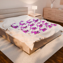 Load image into Gallery viewer, Copy of Whimsical Velveteen Plush Blanket featuring Playful Animals, Cozy Throw, Ideal Gift for Kids, Home Decor, Baby Shower, Nursery
