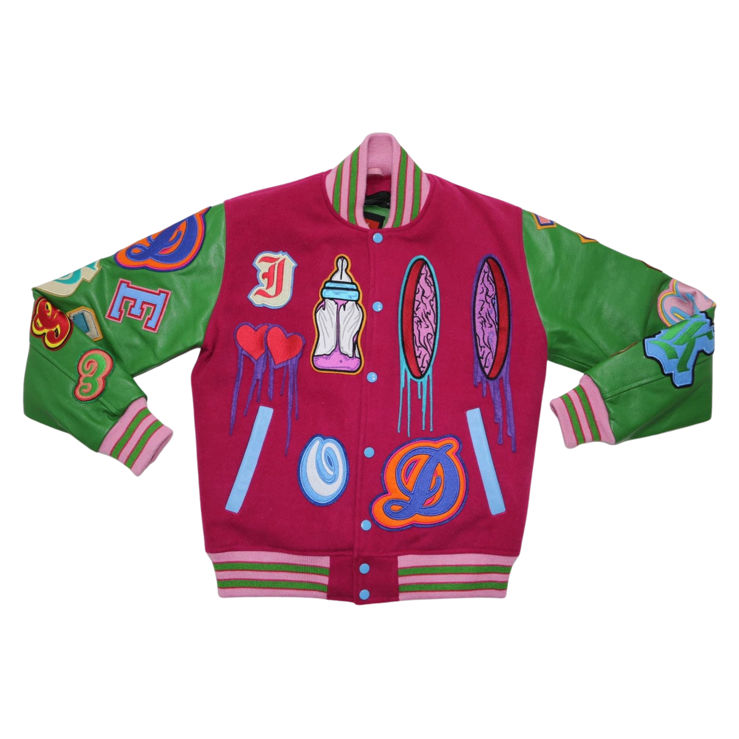 Letterman Magenta/Green